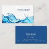 Carte De Visite Splash instructeur de natation (Devant / Derrière)