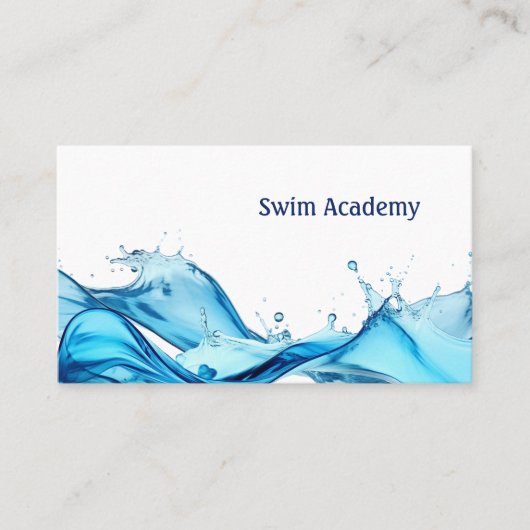 Carte De Visite Splash instructeur de natation (Devant)