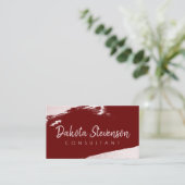 Carte De Visite Splash Professional | Aquarelle rouge et rose (Debout devant)