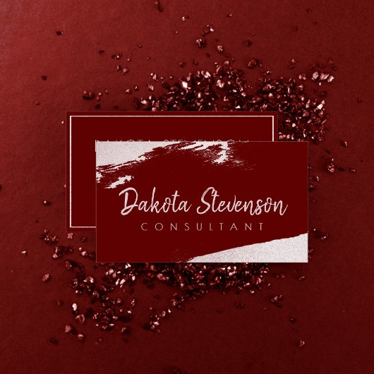 Carte De Visite Splash Professional | Aquarelle rouge et rose