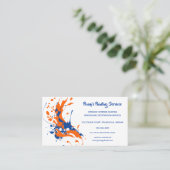 Carte De Visite Splashes modifiables de peinture (Debout devant)