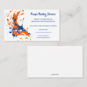 Carte De Visite Splashes modifiables de peinture (Devant / Derrière)