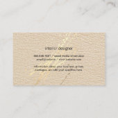 Carte De Visite Splatte Expressive Or | Texture en cuir (Dos)