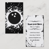 Carte De Visite splatz de bowling (Devant / Derrière)