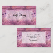 Carte De Visite Spoiled Princess Cat Texting in Bed                (Devant / Derrière)