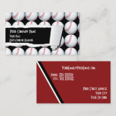 Carte De Visite Sport de base-ball (Devant / Derrière)