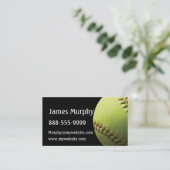 Carte De Visite Sport de softball jaune (Debout devant)