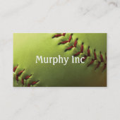 Carte De Visite Sport de softball jaune (Dos)