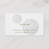 Carte De Visite Sport du car | de Tenis (Dos)