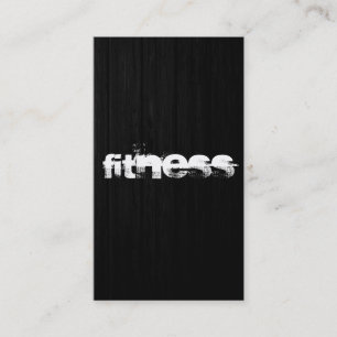 Carte de visite sport fitness gris motif bois