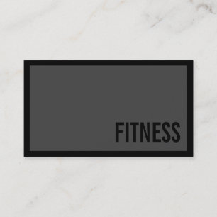 Carte de visite Sport Fitness Gris Tendance