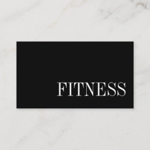 Carte de visite sport fitness noir blanc tendance