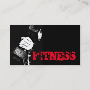 Carte de visite sport fitness noir rouge tendance
