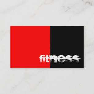 Carte de visite sport fitness rayures rouges noire
