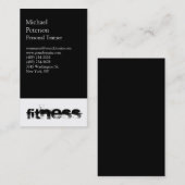 Carte De Visite Sport moderne élégant noir blanc (Devant / Derrière)