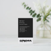 Carte De Visite Sport moderne élégant noir blanc (Debout devant)