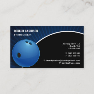 Carte De Visite Sport parfait de l'entraîneur de bowling