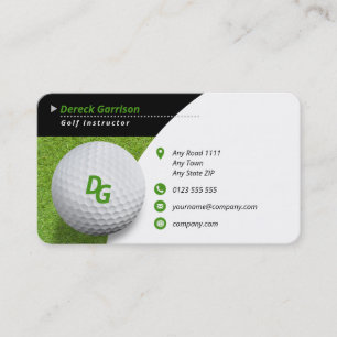 Carte De Visite Sport principal de l'instructeur   de golf
