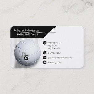 Carte De Visite Sport professionnel de maître de volleyball du ca