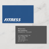 Carte de visite sport ultra-épais Blue Grey (Devant / Derrière)