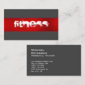 Carte de visite sport ultra-épais Red Grey (Devant / Derrière)