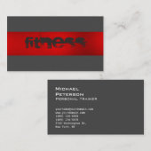 Carte de visite sport ultra-épais Red Grey (Devant / Derrière)