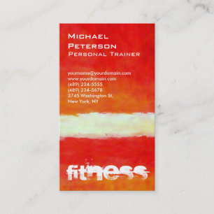 Carte de visite sportif Abstrait rouge vertical