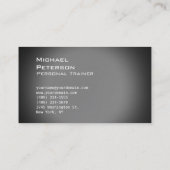 Carte de visite sportif Black Grey tendance (Dos)