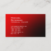 Carte de visite sportif Dark Red Light (Dos)