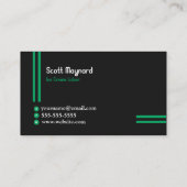 Carte de visite sportif high tech ment green (Dos)