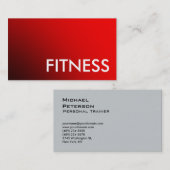 Carte de visite sportif professionnel moderne Red  (Devant / Derrière)