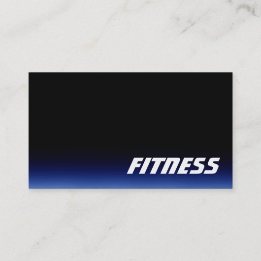 Carte de visite sportif tendance Black Blue Fitnes (Devant)