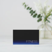 Carte de visite sportif tendance Black Blue Fitnes (Debout devant)