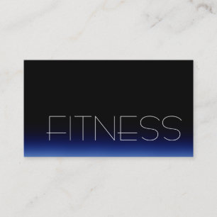 Carte de visite sportif tendance Black Blue Fitnes