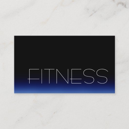 Carte de visite sportif tendance Black Blue Fitnes (Devant)
