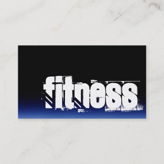 Carte de visite sportif tendance Black Blue Fitnes (Devant)