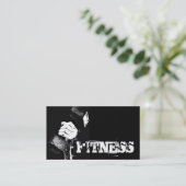 Carte de visite sportif tendance Black Fitness (Debout devant)