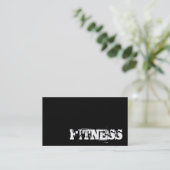 Carte de visite sportif tendance Black Fitness (Debout devant)