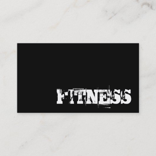 Carte de visite sportif tendance Black Fitness (Devant)