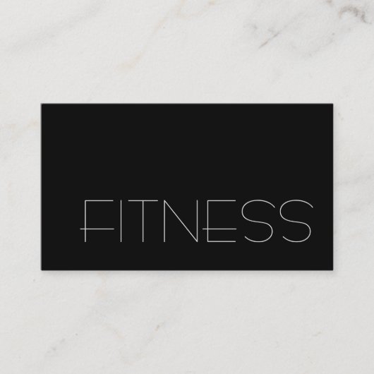 Carte de visite sportif tendance Black Fitness (Devant)