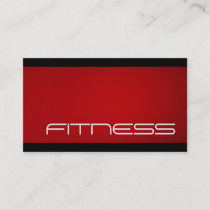 Carte de visite sportif tendance Black Red Fitness