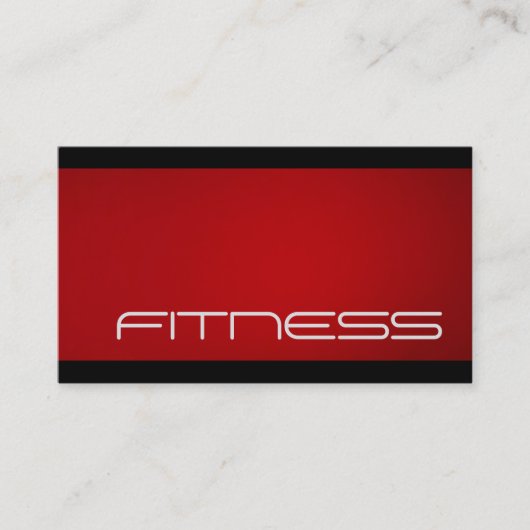 Carte de visite sportif tendance Black Red Fitness (Devant)