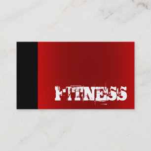 Carte de visite sportif tendance Black Red Fitness