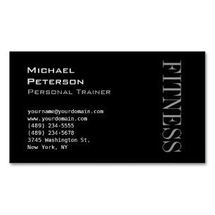 Carte de visite sportif tendance Grey Black Fitnes