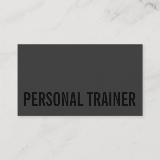 Carte de visite sportif tendance Grey Fitness (Devant)