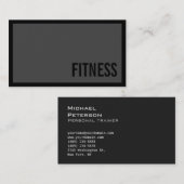 Carte de visite sportif tendance Grey Fitness (Devant / Derrière)