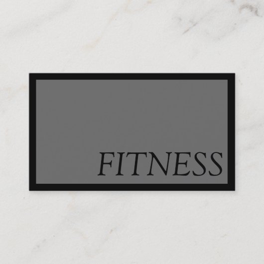 Carte de visite sportif tendance Grey Fitness (Devant)
