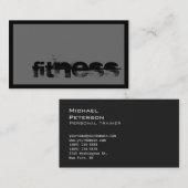 Carte de visite sportif tendance Grey Fitness (Devant / Derrière)