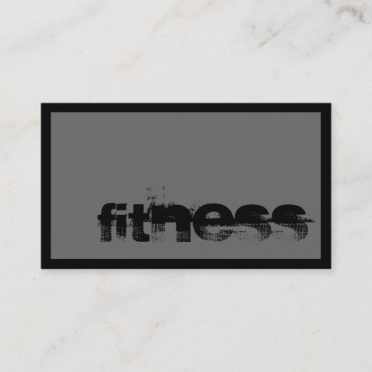 Carte de visite sportif tendance Grey Fitness (Devant)