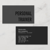 Carte de visite sportif tendance Grey Fitness (Devant / Derrière)